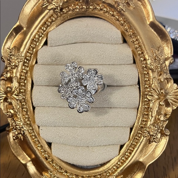 Jewelry - Vintage Rhodium Electroplated Cubic Zirconia